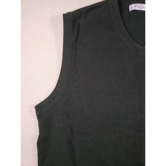 VTG‎ Cypress Links Sweater Mens XL Green Knit Sleeveless V-Neck Cotton Pullover - Picture 2 of 7
